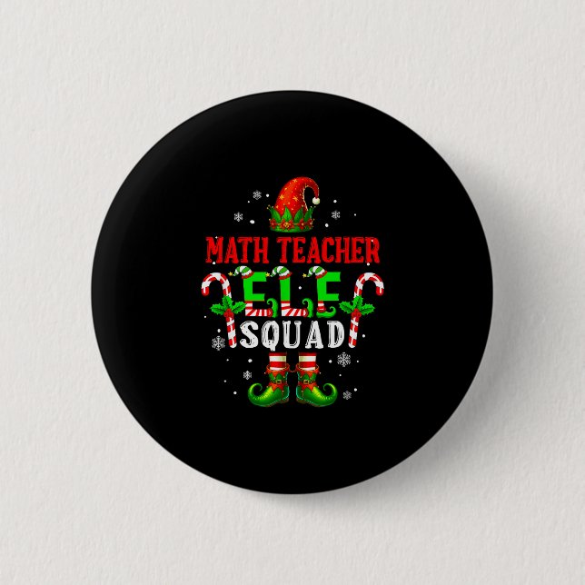Rolig matte lärare älg jul tomte hatt skor knapp (Framsida)