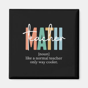 Rolig matte lärare definition för kvinnor och män magnet