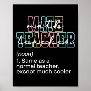 Rolig matte lärare definition tillbaka till skolan poster
