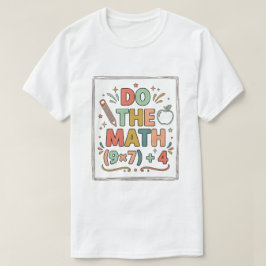 Rolig matte lärare gör matten (9x7)+4 t shirt