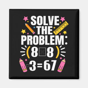 Rolig matte lärare löser problemet 67 skämt magnet