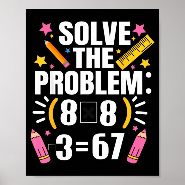 Rolig matte lärare löser problemet 67 skämt  poster (Framsidan)