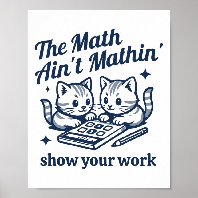 Rolig matte lärare Matten är inte matte Kitten  Poster (Framsidan)