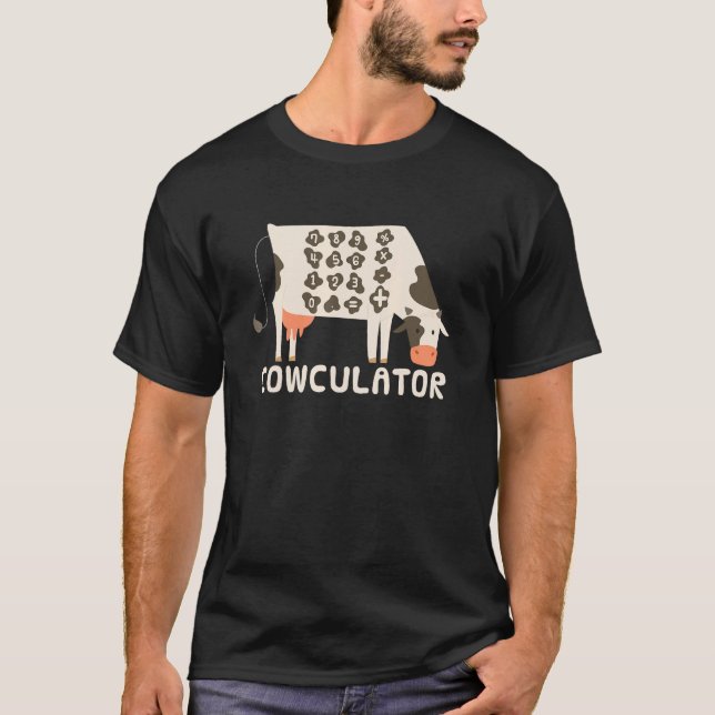 Rolig matte matematik - Cowculator T Shirt (Framsida)