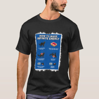 Rolig matte oändlig energikat och maskinteknik t shirt