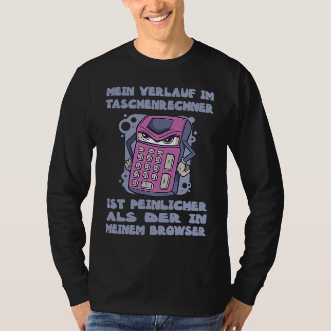 Rolig matte rea-kalkylator pinsam t shirt (Framsida)