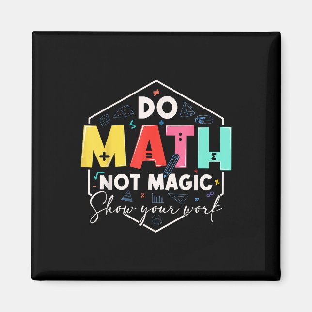 Rolig matte tillbaka till skolan Gör matte inte ma Magnet (Framsidan)