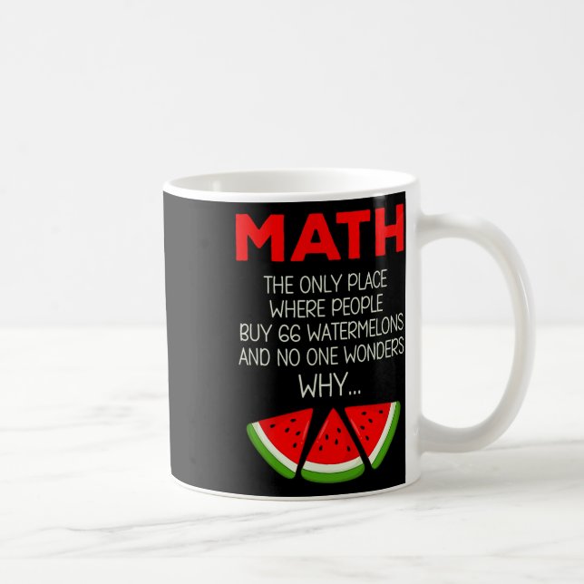 Rolig matte vattenmelon beräknings skämt lärare st kaffemugg (Höger)