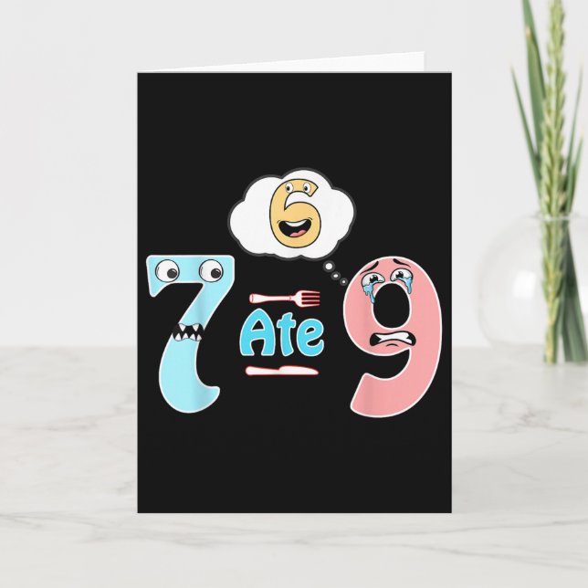 Rolig mattegåta 7 åt 9 Söt 67 Meme Utbildning Humo Kort (Framsida)