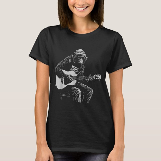 Rolig May Akustisk Gitarr Musik Älskare Män Kvinno T Shirt (Framsida)