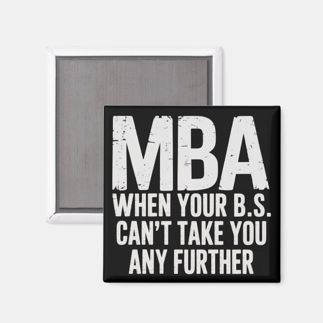 Rolig MBA magisterexamen examensdagen Magnet (Front/Back)