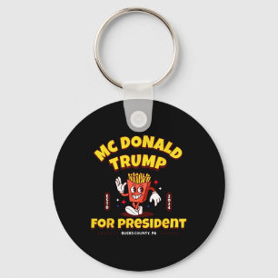 Rolig Mcdonald Trump För President 2024 Franska Po Nyckelring