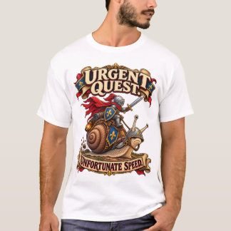 Rolig medeltida snigelhjälte t-shirt | Brådskande