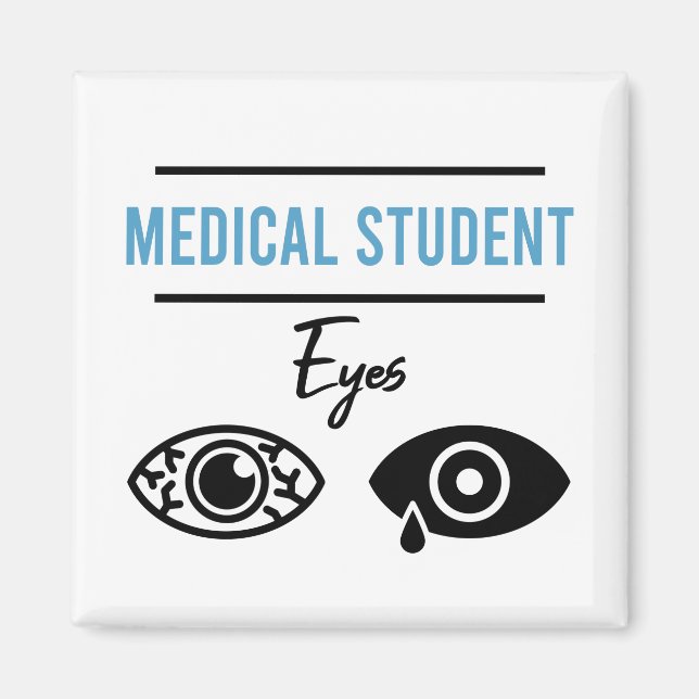 Rolig Medicin Student Tröja Läkare Tröja Present Magnet (Framsidan)