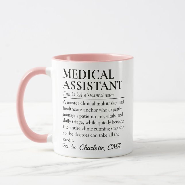 Rolig Medicinsk Assistent Ordboksdefinition Mugg (Vänster)