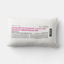 Rolig medicinsk Lidocaine-etikett Lumbarkudde