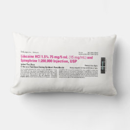 Rolig medicinsk Lidocaine-etikett Lumbarkudde