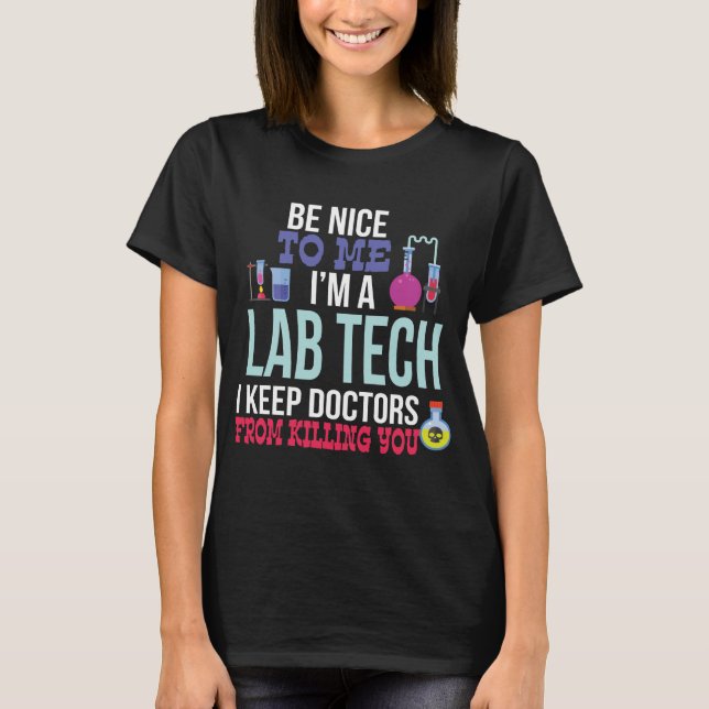 Rolig medicinsk tekniker för laboratorium för t shirt (Framsida)