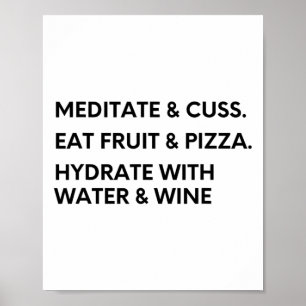 Rolig meditations- och Lance-tröja för yoga och pi Poster