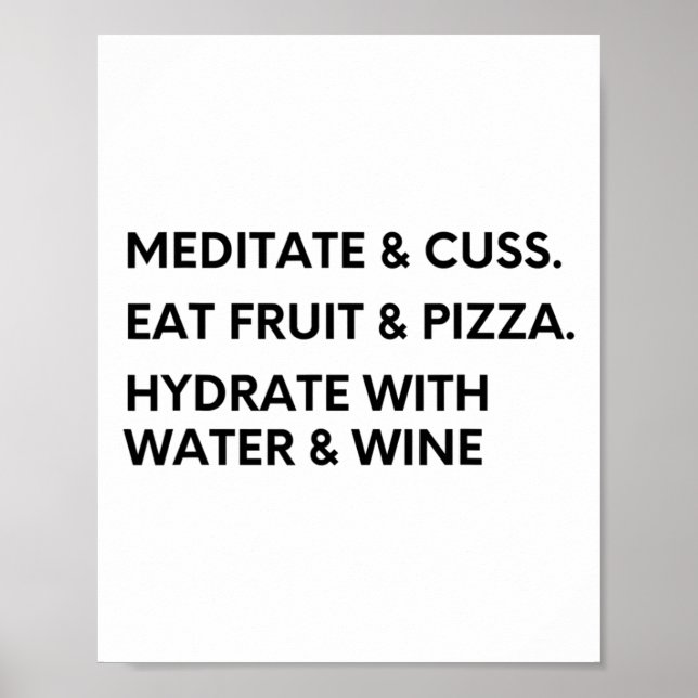 Rolig meditations- och Lance-tröja för yoga och pi Poster (Framsidan)