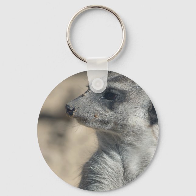 Rolig Meerkat Nyckelring (Framsida)