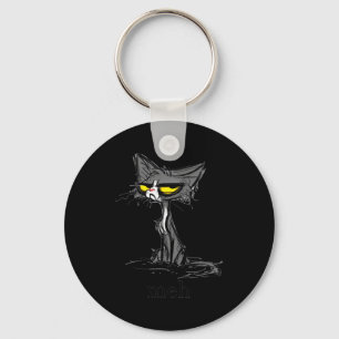 Rolig Meh Kattpresent För Kattälskare  Nyckelring