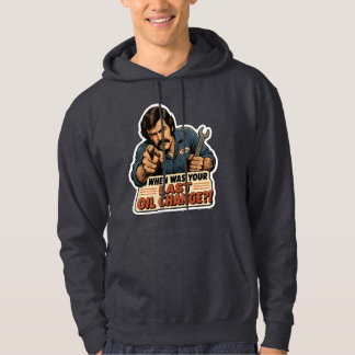 Rolig mekaniker oljebyte bil meme hoodie