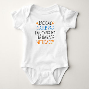 Rolig mekaniker pappa baby-sats t shirt
