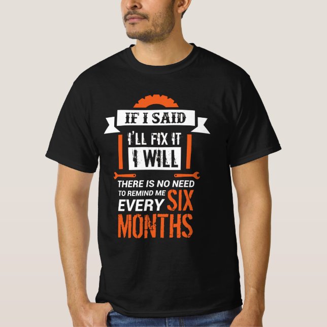 Rolig Mekaniker T-shirt (Framsida)