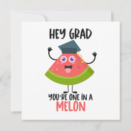 Rolig Melon Pun Graduation Anteckningskort