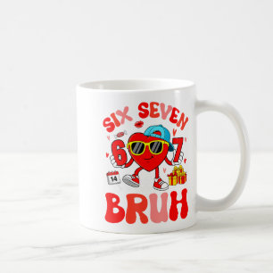 Rolig Meme 67 Sex Sju Bruh Alla Hjärtans Dag Småba Kaffemugg