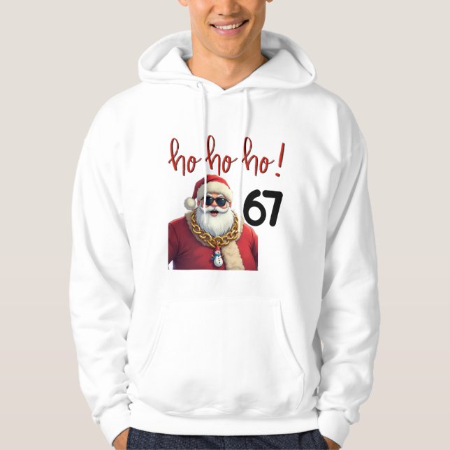 Rolig Meme 67 Tomte Jul Sweatshirt  (Framsida)