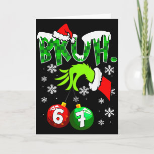 Rolig Meme Bruh 6-7 Matchande Familj Jul Sex Kort