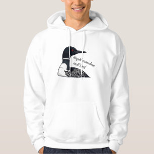 Rolig Meme Dum Kanadensisk Varg Fågel Hoodie