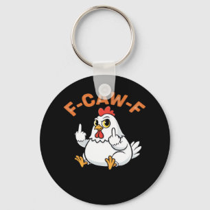 Rolig Meme F-Caw-F Kyckling Nyckelring