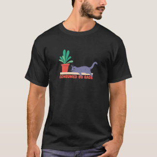 Rolig meme ilska förtär mig trött katt t shirt