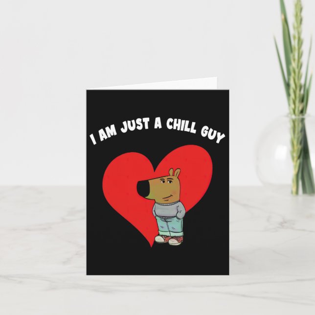 Rolig meme jag är bara en chill kille valentinpar  kort (Framsida)