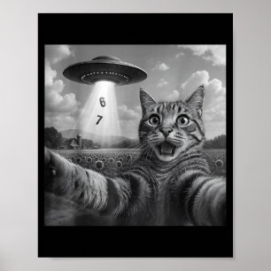 Rolig Meme Katt Selfie Sex Sju Retro Katt 67 Anima Poster