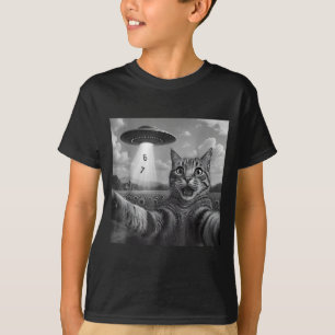 Rolig Meme Katt Selfie Sex Sju Retro Katt 67 Anima T Shirt