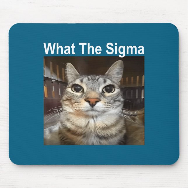 Rolig Meme Katt Vad Är Sigma Söt Katt Meme Citat Musmatta (Framsidan)