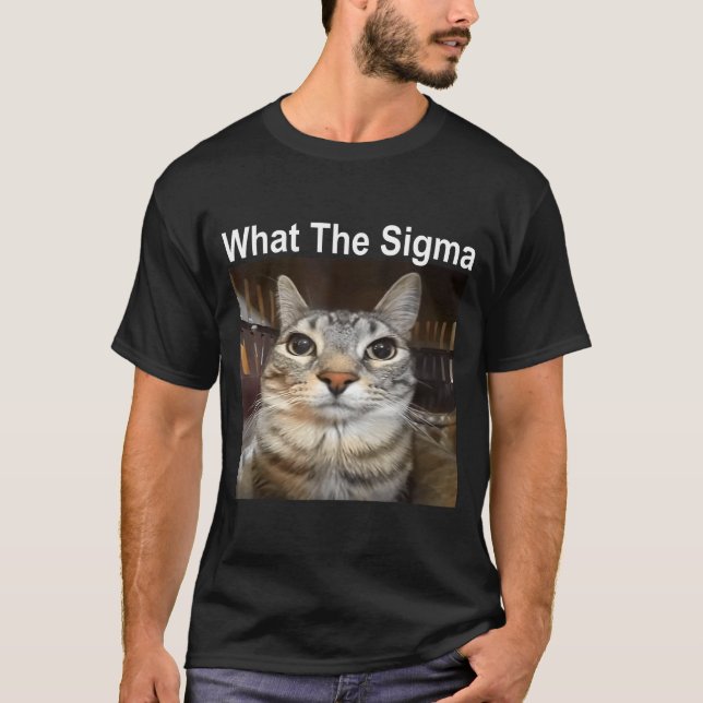 Rolig Meme Katt Vad Är Sigma Söt Katt Meme Citat  T Shirt (Framsida)
