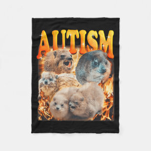 Rolig Meme Murmeldjur Autism A Fleecefilt