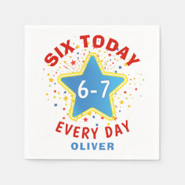 Rolig Meme Sex Idag 6-7 Varje Dag Födelsedagsbarn Pappersservett