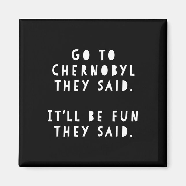 Rolig meme Ukraina Resenär Present Besök Cherno  Magnet (Framsidan)