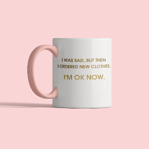 Rolig Mening Modern Kollega Vän Shopping Citat Mugg