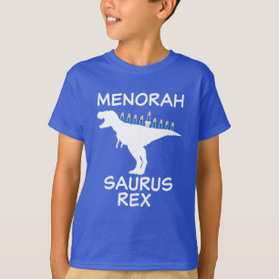Rolig menoraSaurus Rex judisk Hanukkah skjorta T Shirt