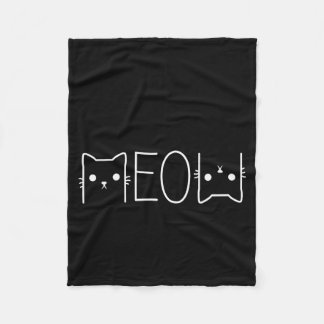 Rolig Meow Grafisk Merch Ledig Katt Älskare Söt Ka Fleecefilt