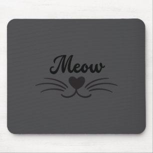 Rolig Meow Kitty Katt Mustasch Och Morrhår  Musmatta
