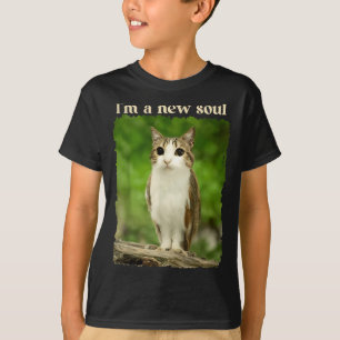 Rolig Meowl Meme, Katt Uggla Meme Hjärnrost Gen Al T Shirt