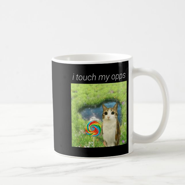 Rolig Meowl-Meme, Katt Ugglan Meme Hjärnråtta Gen  Kaffemugg (Höger)